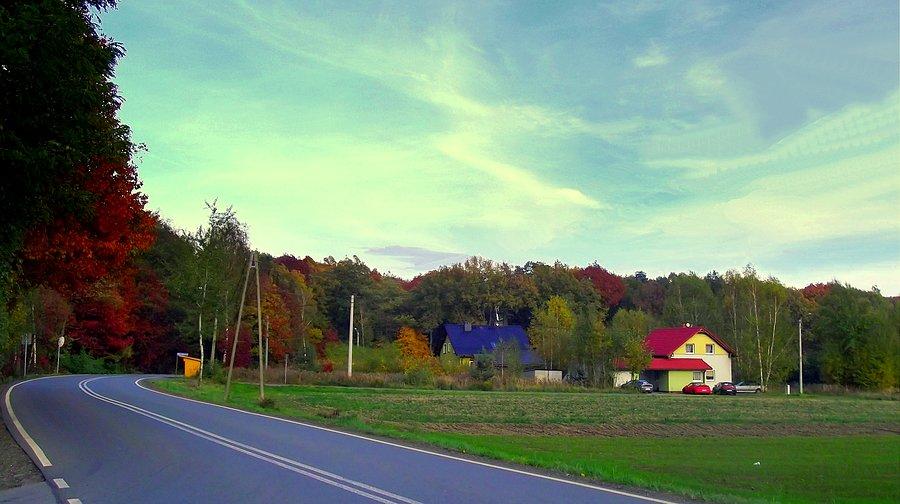 Wyjazd z miejscowości Rogów