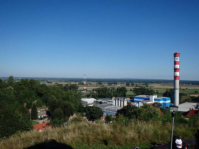 "Rzut okiem" z wieży widokowej w Ujściu