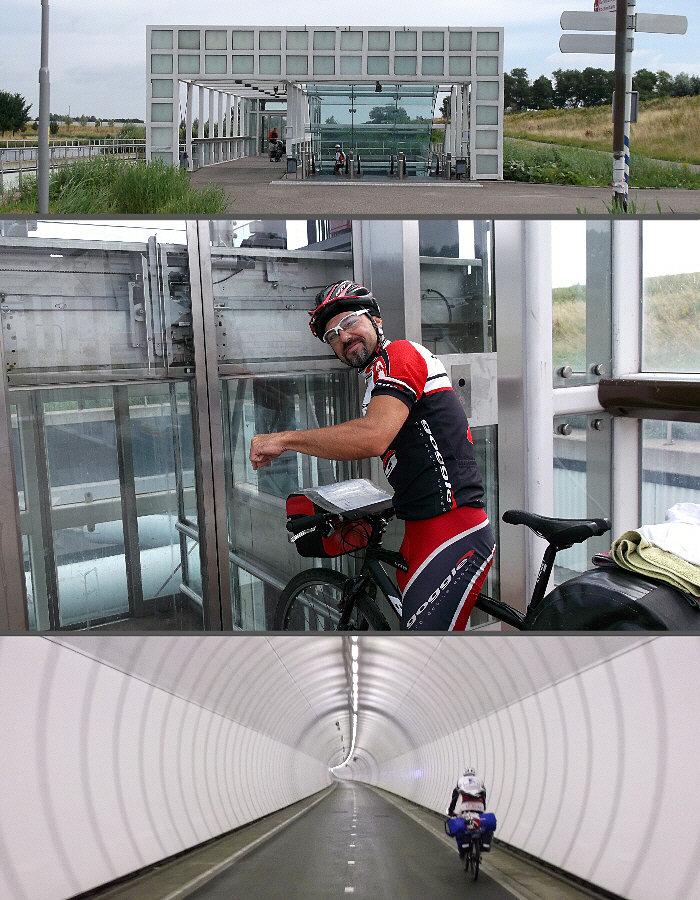 Mostu nie ma i przeprawiamy się przez rzekę tunelem
