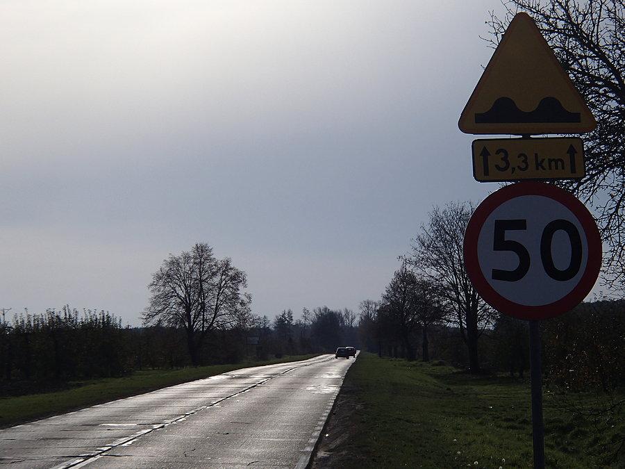 Droga z betonowych płyt w stronę Wilgi