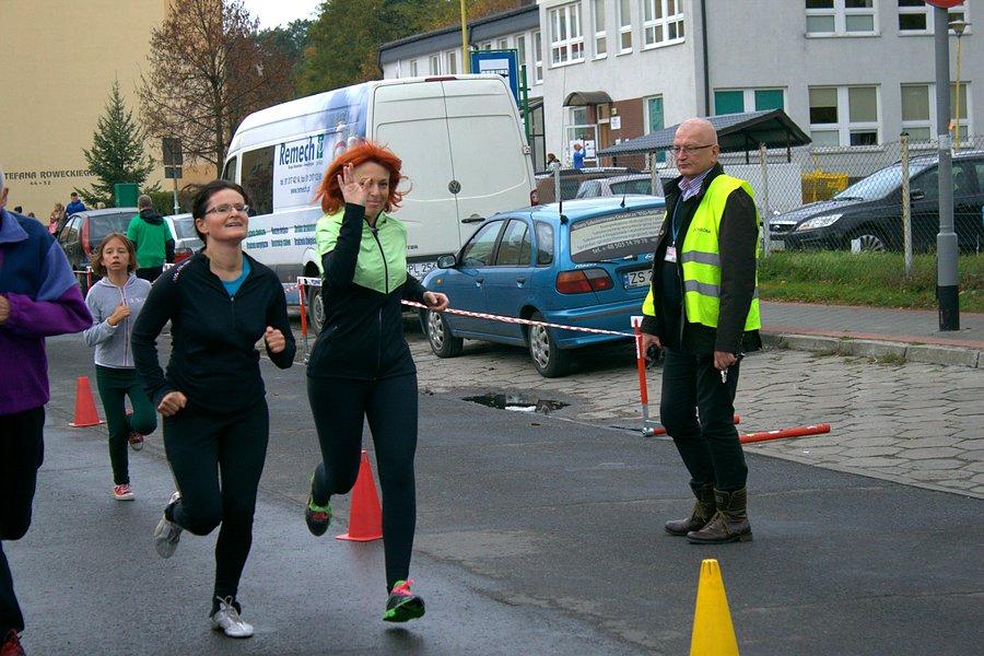 Marzena i Beata w biegu na 1 km
