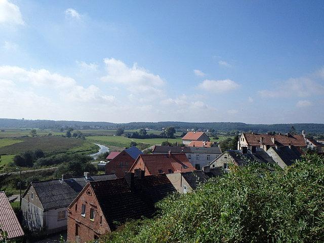 Widok na Gniew i okolice z zamkowego wzgórza