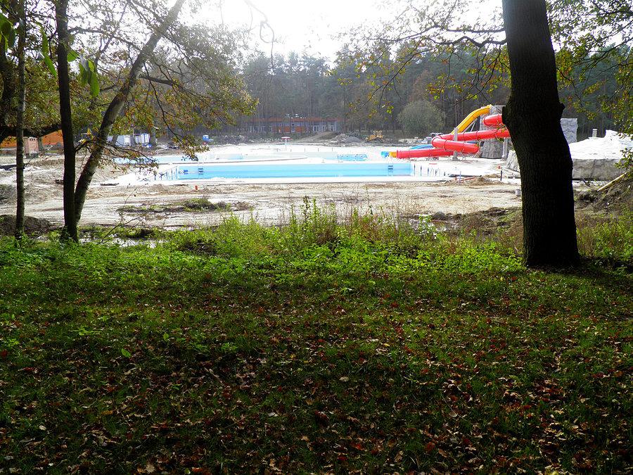 Kąpielisko Arkonka w budowie, stan na dzień 1 listopada 13 r