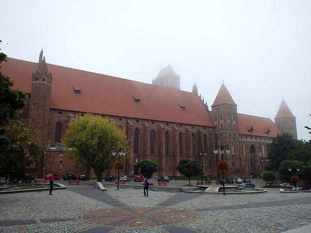 Krzyżacki zamek i katedra w Kwidzyniu - widok od strony północnej