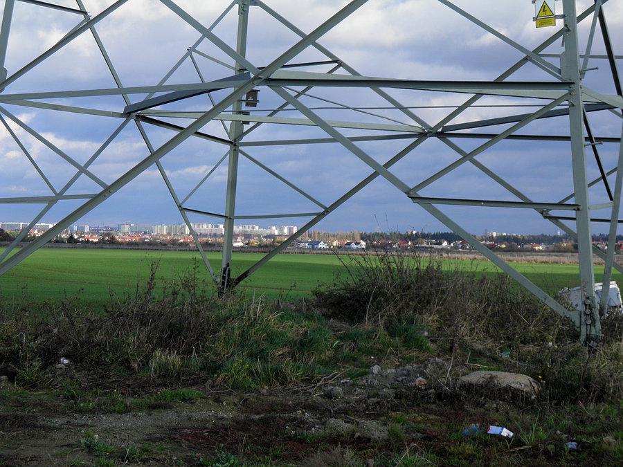 Fragment panoramy Szczecina - widok spod osady Ostoja