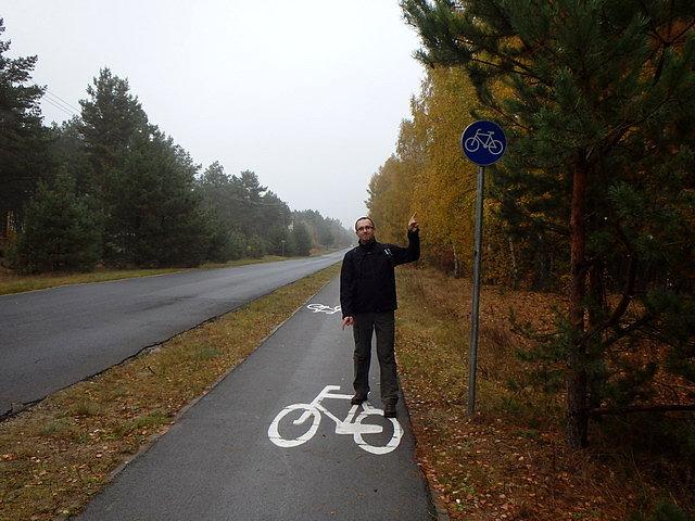 Niestety, ale tym razem musieliśmy iść ścieżką rowerową