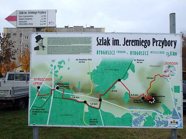 Początek szlaku - Fordon, ul. Pelplińska