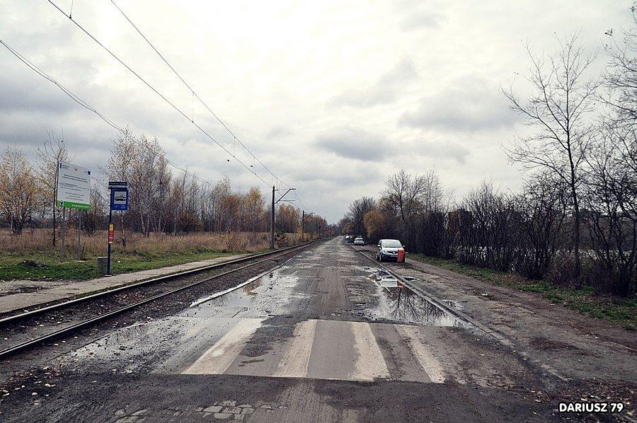 Sosnowiec a Katowice ulica Sonowiecka po stronie Katowic Szopienic