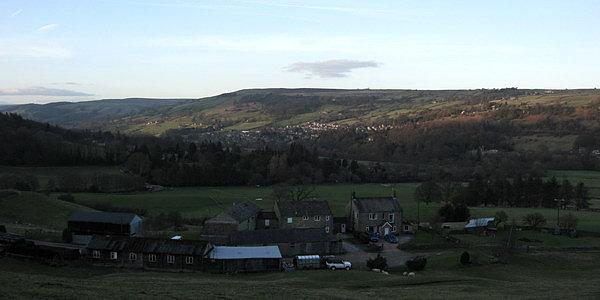 Panorama Pateley Bridge z Nought Bank Road