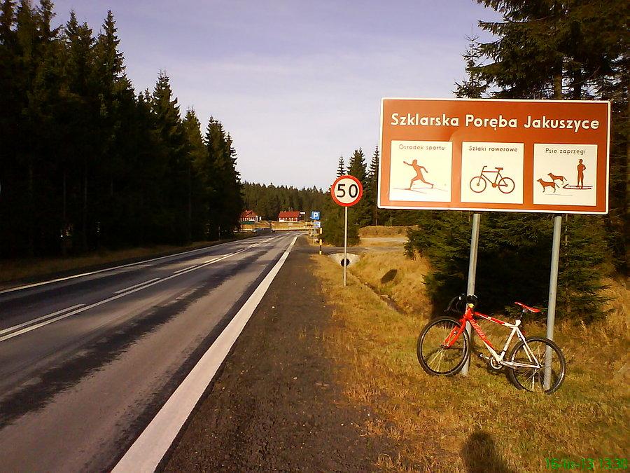 Wjazd do Jakuszyc od strony CZ