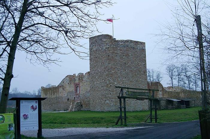 Inowłódz - widok na całość ruin
