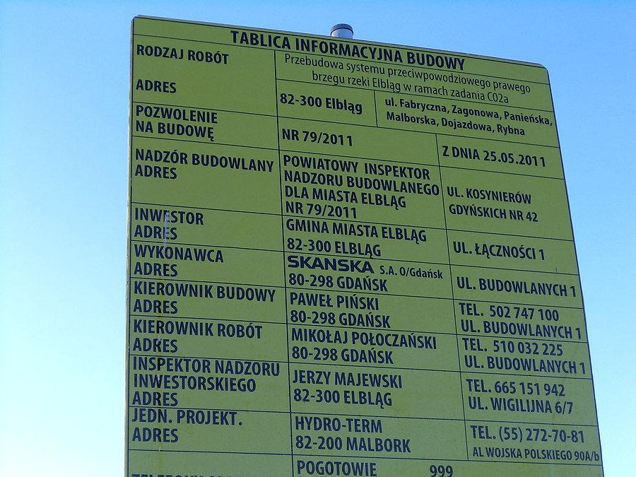 Poważna tablica informacyjna