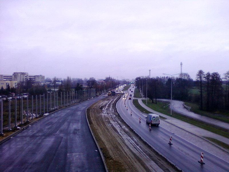 Widok z wiaduktu na Rzgowską
