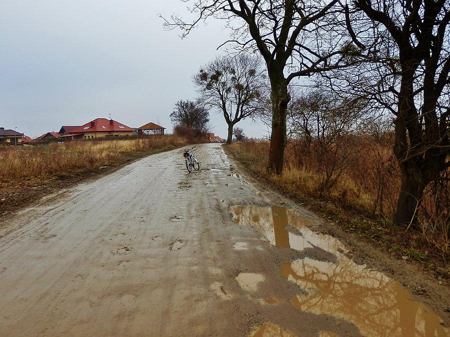 Dzisiaj błotko umilało mi jazdę na rowerze