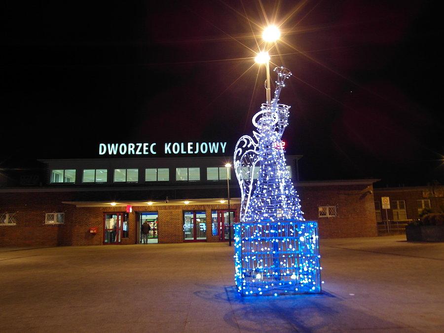 Świąteczny Tczew nocą