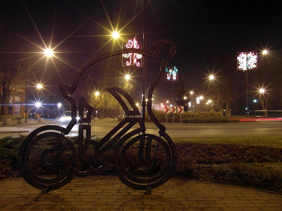 Świąteczny Tczew nocą