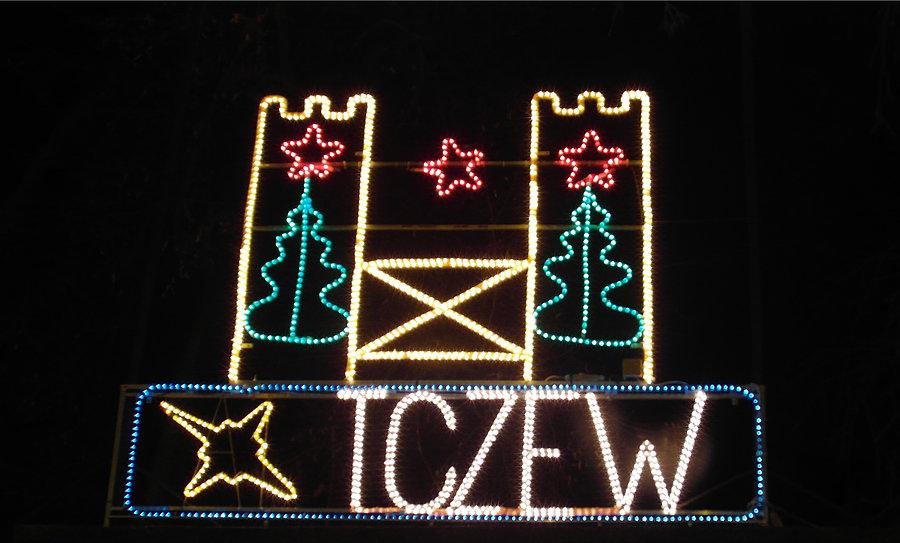 Świąteczny Tczew nocą