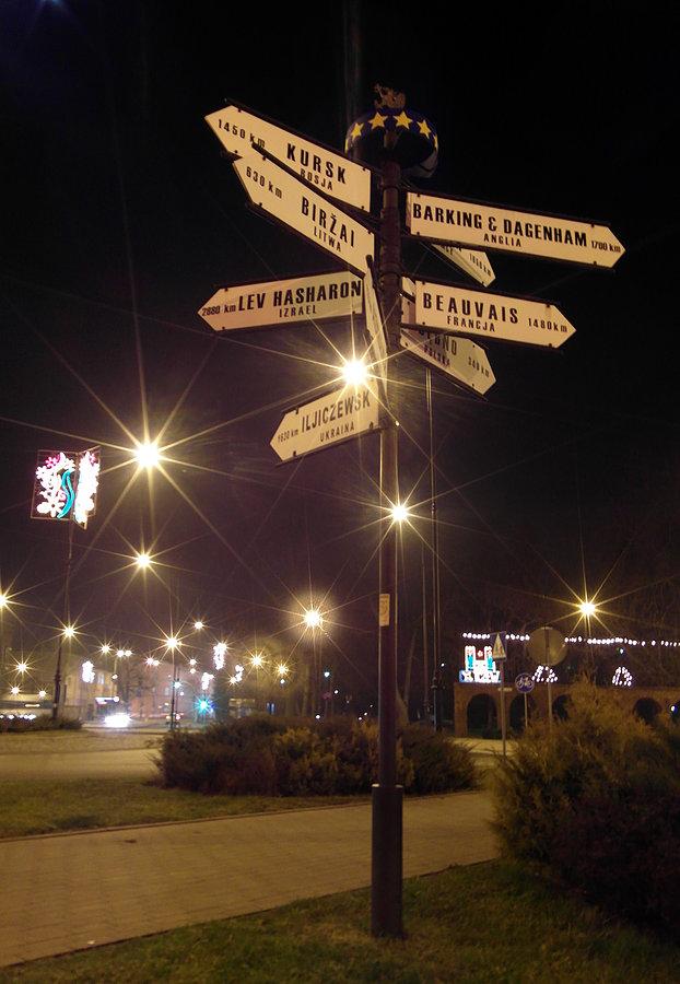 Świąteczny Tczew nocą
