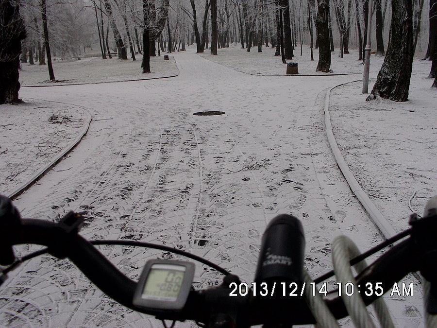 Z perspektywy kierownicy (w Parku na Górze Redena w Chorzowie)