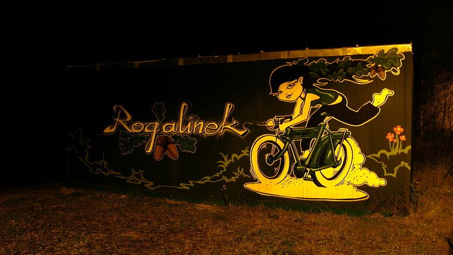 W Rogalinku wpadł mi w oko taki oto mural i to z bikerką :)