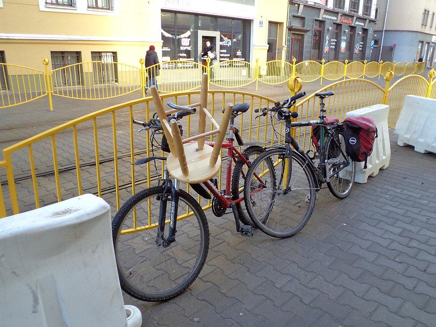 Parking rowerów towarowych