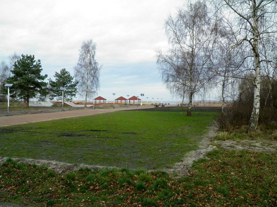 Fragment promenady nad Zalewem Szczecińskim w Trzebieży - 25 grudnia 13 r