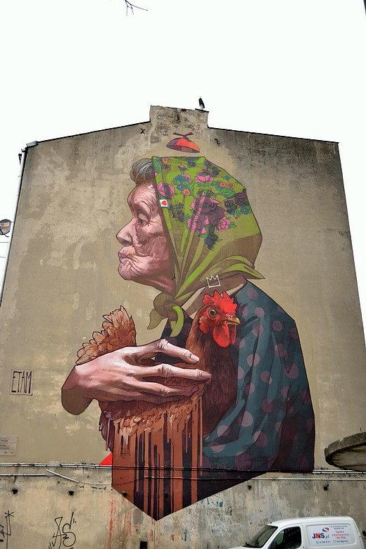 Mural - róg al. Politechniki i Wróblewskiego (ETAM)