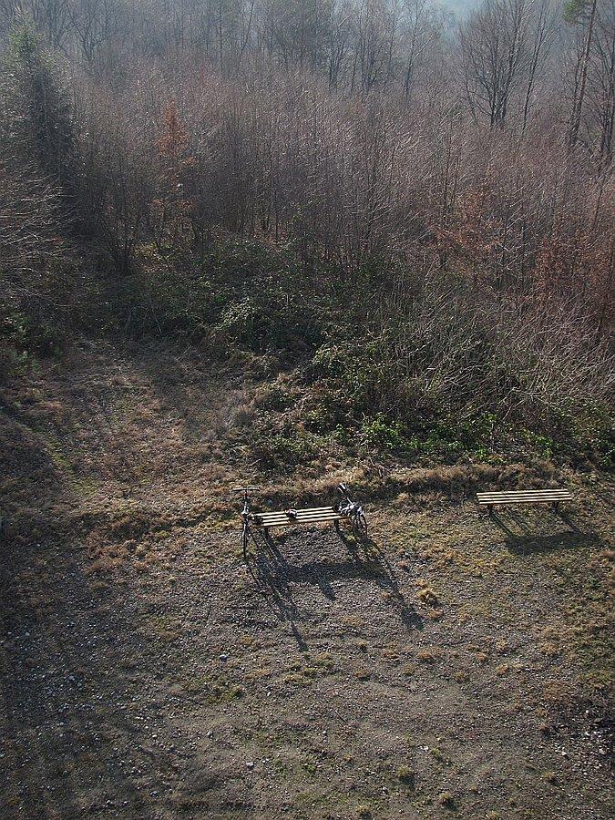 Widok na rowery z wierzy widokowej