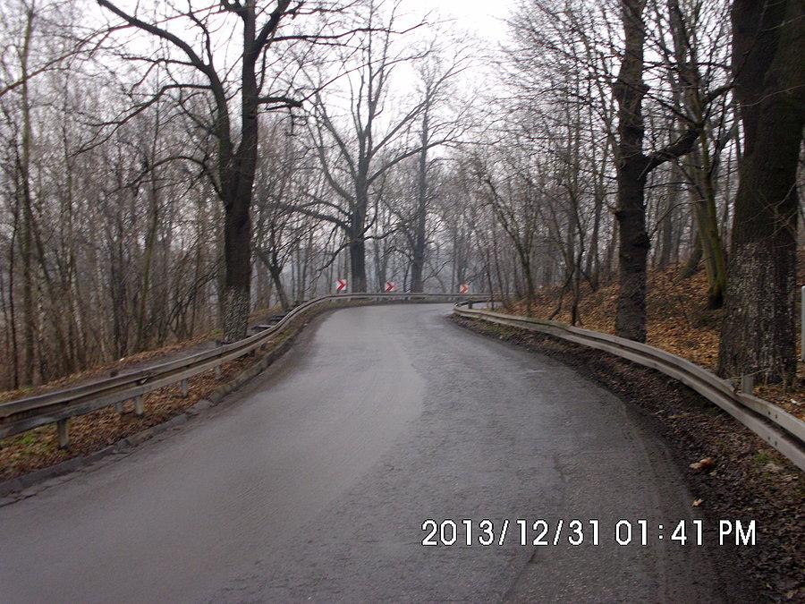 Droga z Szombierek w stronę Kolonii Zgorzelec - prawie jak w górach