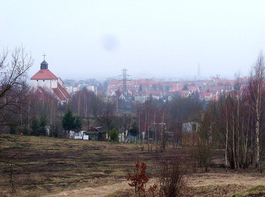 Gęsia Góra - zamglona perspektywa Elbląga
