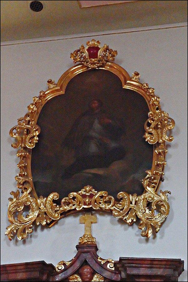 Obraz Nepomuka w kościele św. Jadwigi w Lesnicy