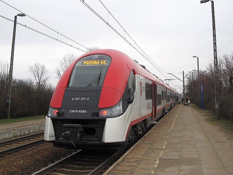 Taki oto pociąg na stacji w Biskupicach