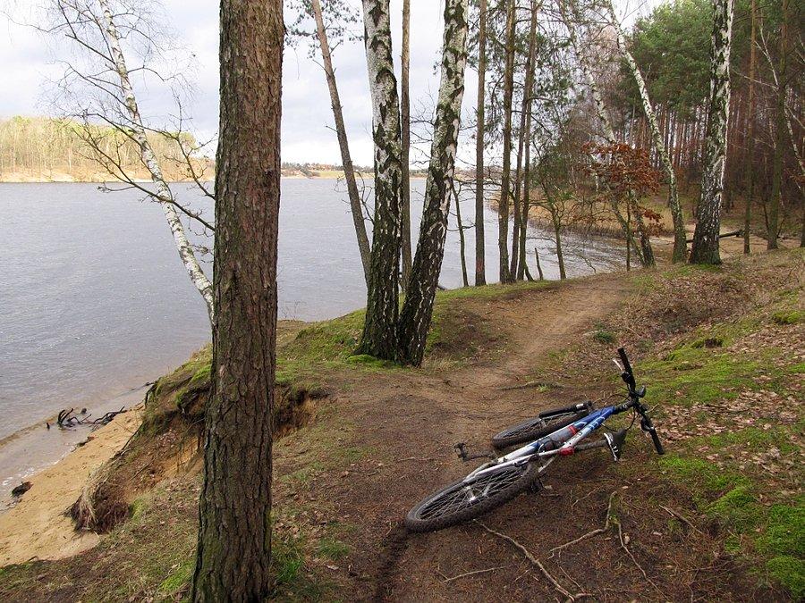 Malowniczy singletrack przy Jeziorze Kowalskim