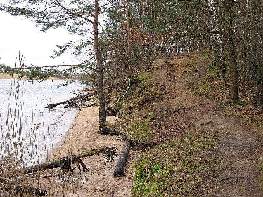 Podjazd na skrapę singlem przy Jeziorze Kowalskim