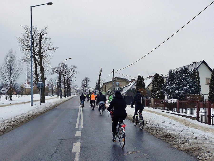 Zimowy przejazd rowerowy - Tczew