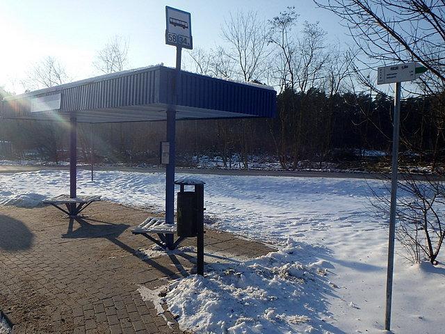 Przystanek autobusowy na bydgoskim Opławcu - koniec szlaku