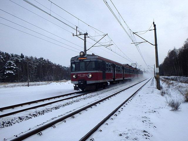 Tym razem "złapałem" pociąg wraz z zadymką śnieżną;)
