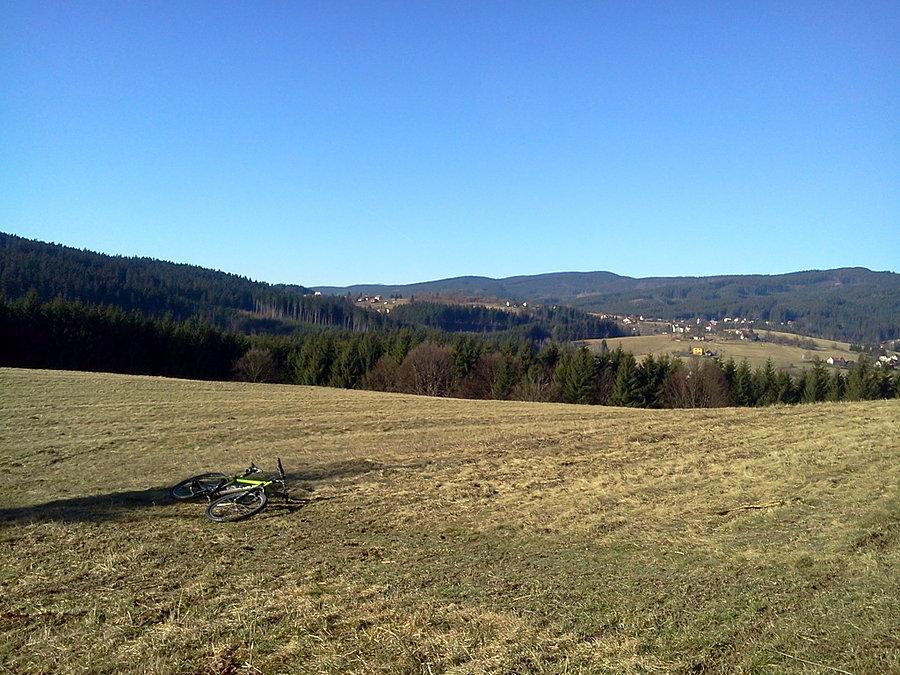 Widok z szańca Dolina na Wielki Szaniec