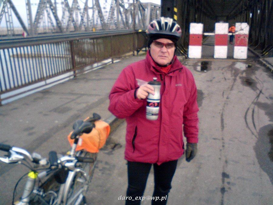 08-02-2014.Na zdjęciu Marek i krótki postój przed wjazdem na Most Lisewski w Tczewie