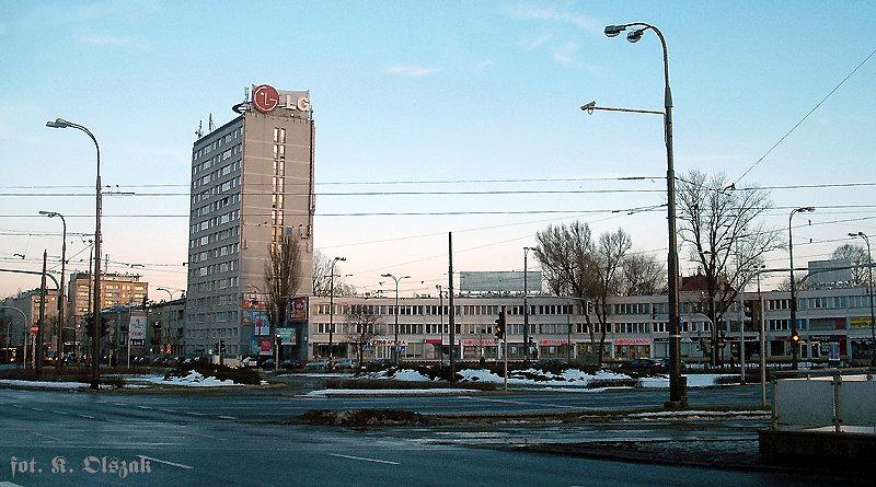 Szklane domy przy rondzie Waszyngtona w dzień