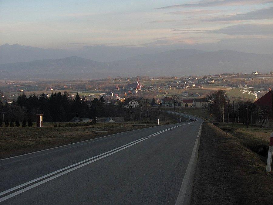Zjazd w stronę Beskidu Niskiego