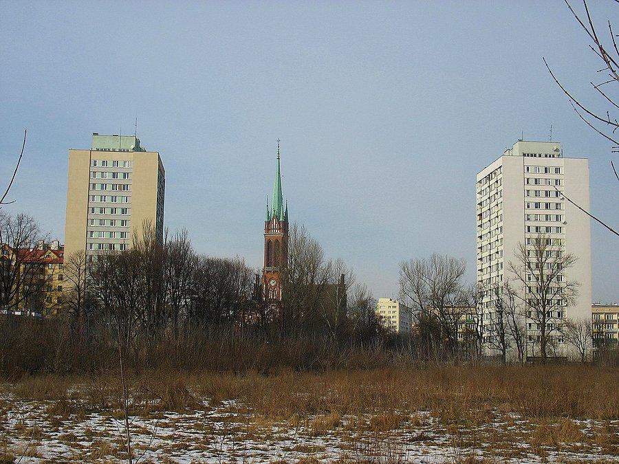 Widok ze stadionu RKS Sarmata