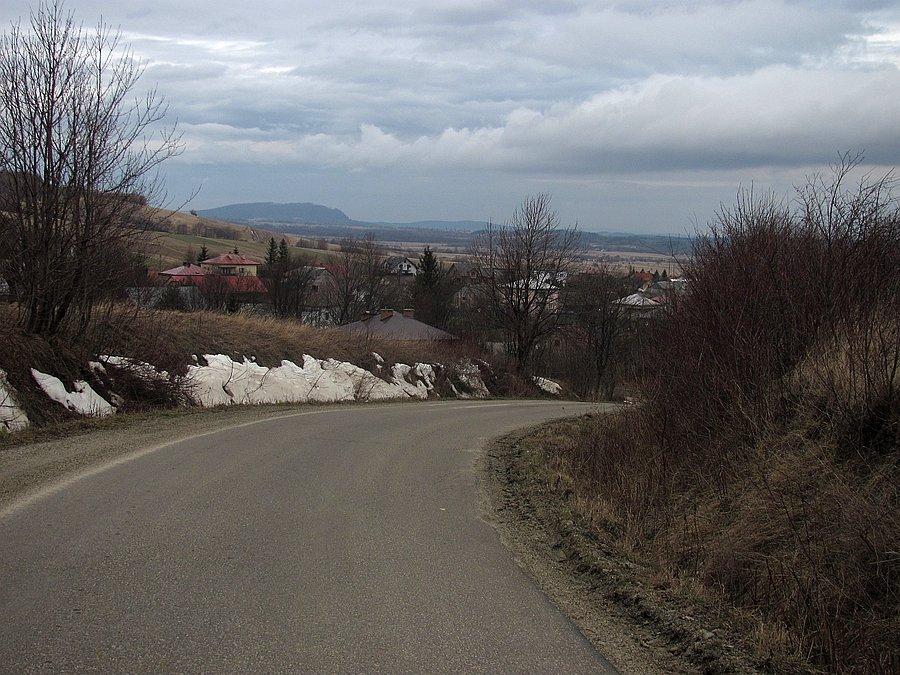 Ostatni stromy zjazd, do Mrukowej