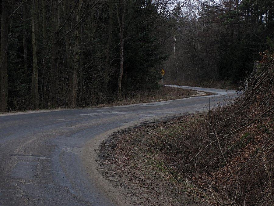 Końcówka podjazdu na Hałbowską