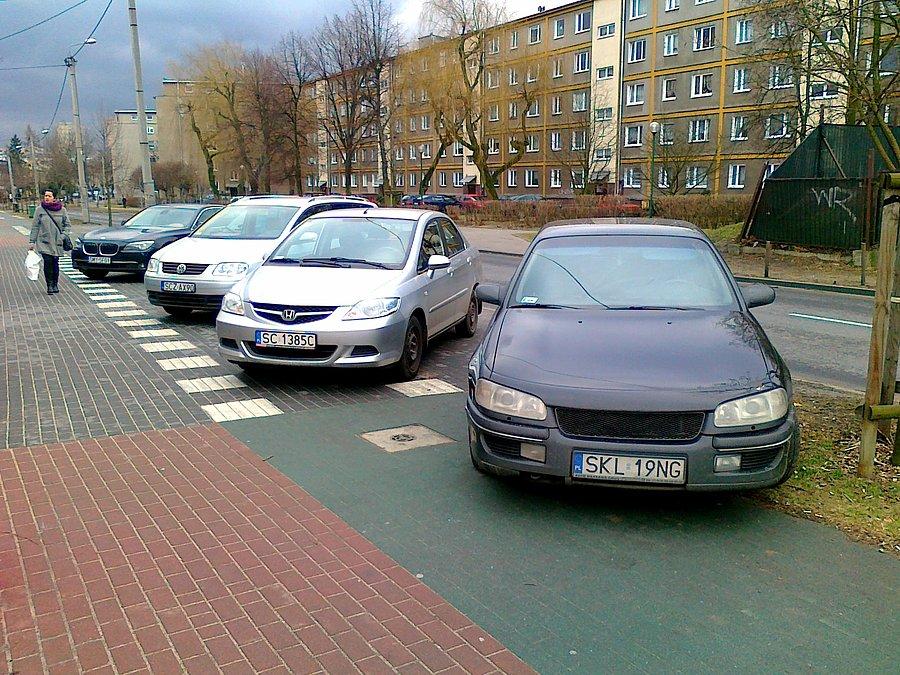 Blachosmrody na rowerówce na Kilińskiego