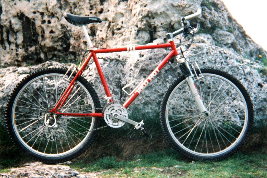 Mój sprzęt w kwietniu 1998. Naklejki SCOTT zerwane :)