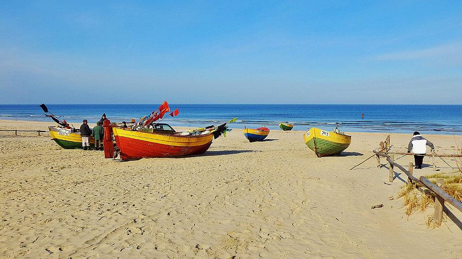 Plaża w Jantarze. Zbieram się do powrotu