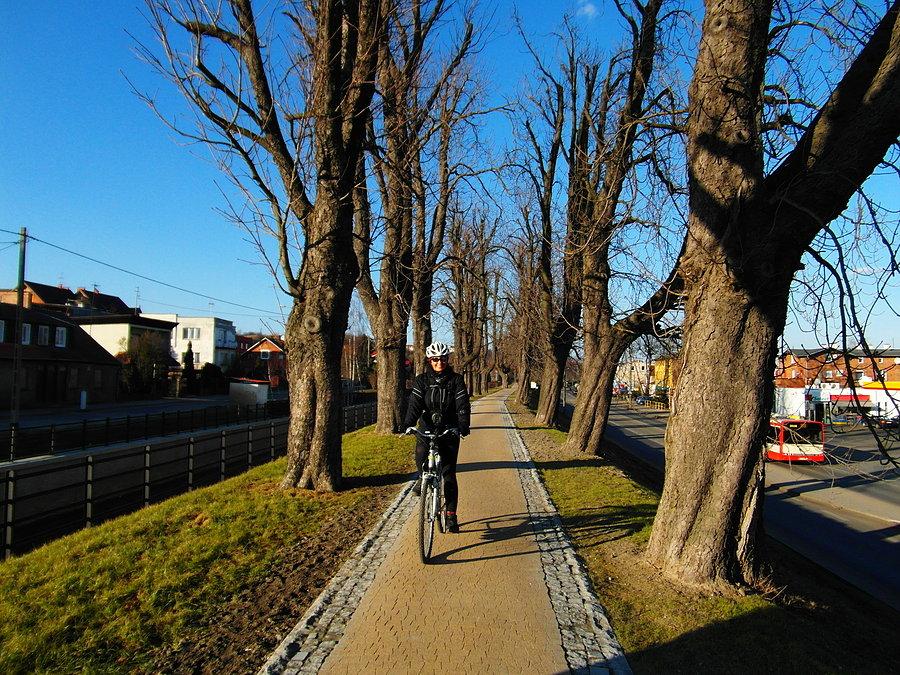 Kanał Raduni z piękną nową trasą pieszo-rowerową w Gdańsku Oruni