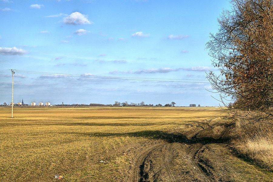 Widok na osiedle Letnie w Stargardzie z okolic Golczewa