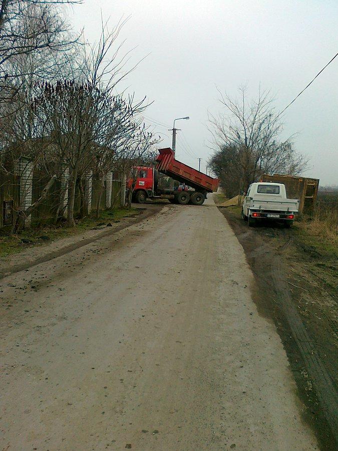 Drogę zastawiła mi wywrotka